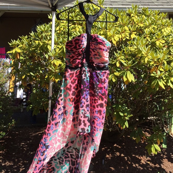 Bebe Pink Cheetah Dress - Picture 2 of 4